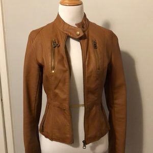 Vegan leather Moto jacket